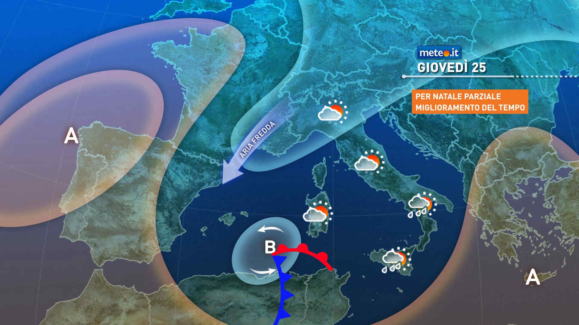 Meteo, la tendenza aggiornata da Natale verso Capodanno