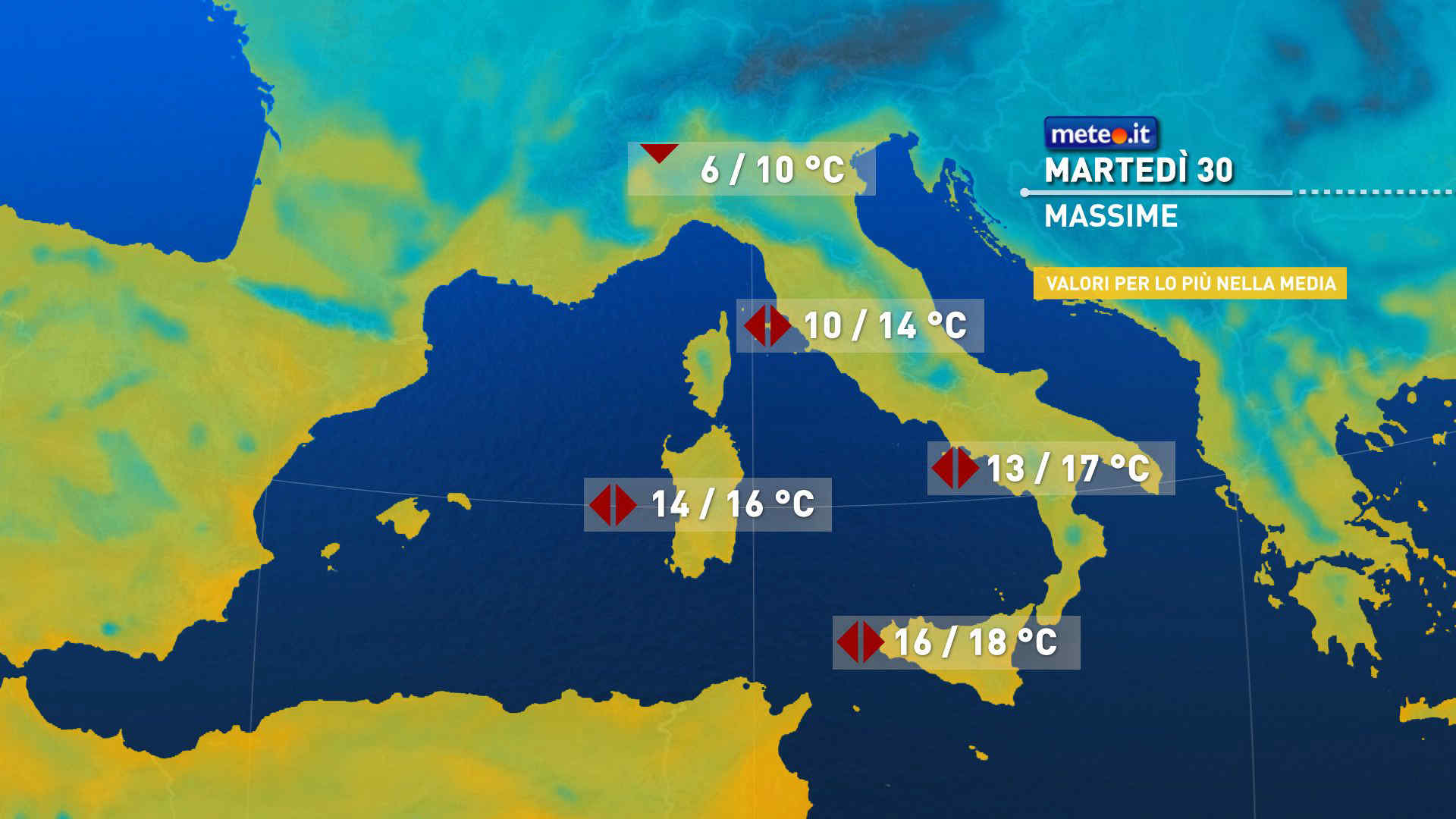 Meteo, oggi, martedì 30 dicembre, drastico cambiamento termico