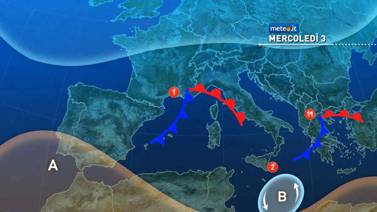 Meteo, rischio di piogge intense nelle prossime ore: le previsioni da mercoledì 3 dicembre
