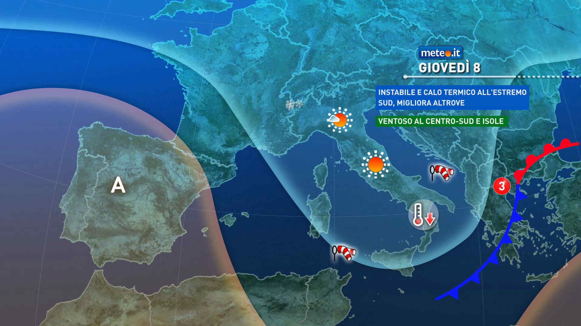 Freddo e tempo instabile fino al weekend: la tendenza meteo da giovedì 8 gennaio
