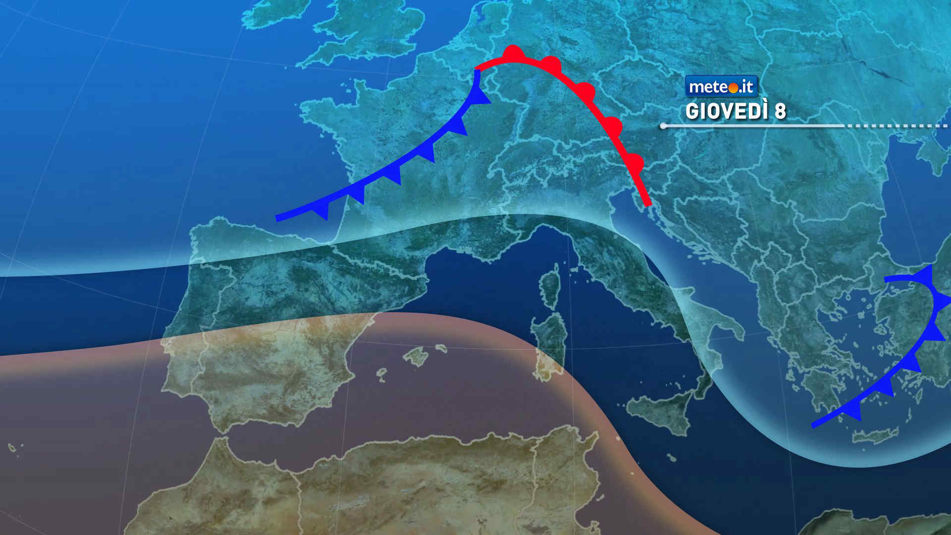 Meteo, 8 gennaio con aria fredda anche al Sud: temperature sotto la norma
