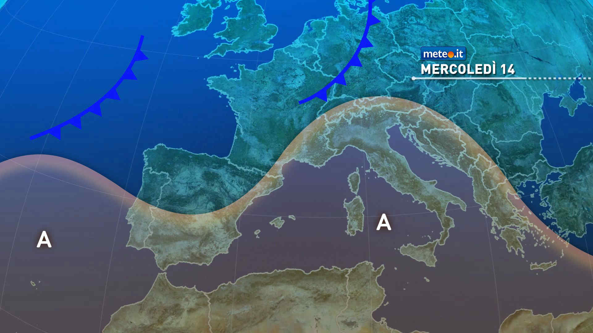 Domani alta pressione protagonista: clima più caldo e poche piogge. Le previsioni da mercoledì 14 gennaio