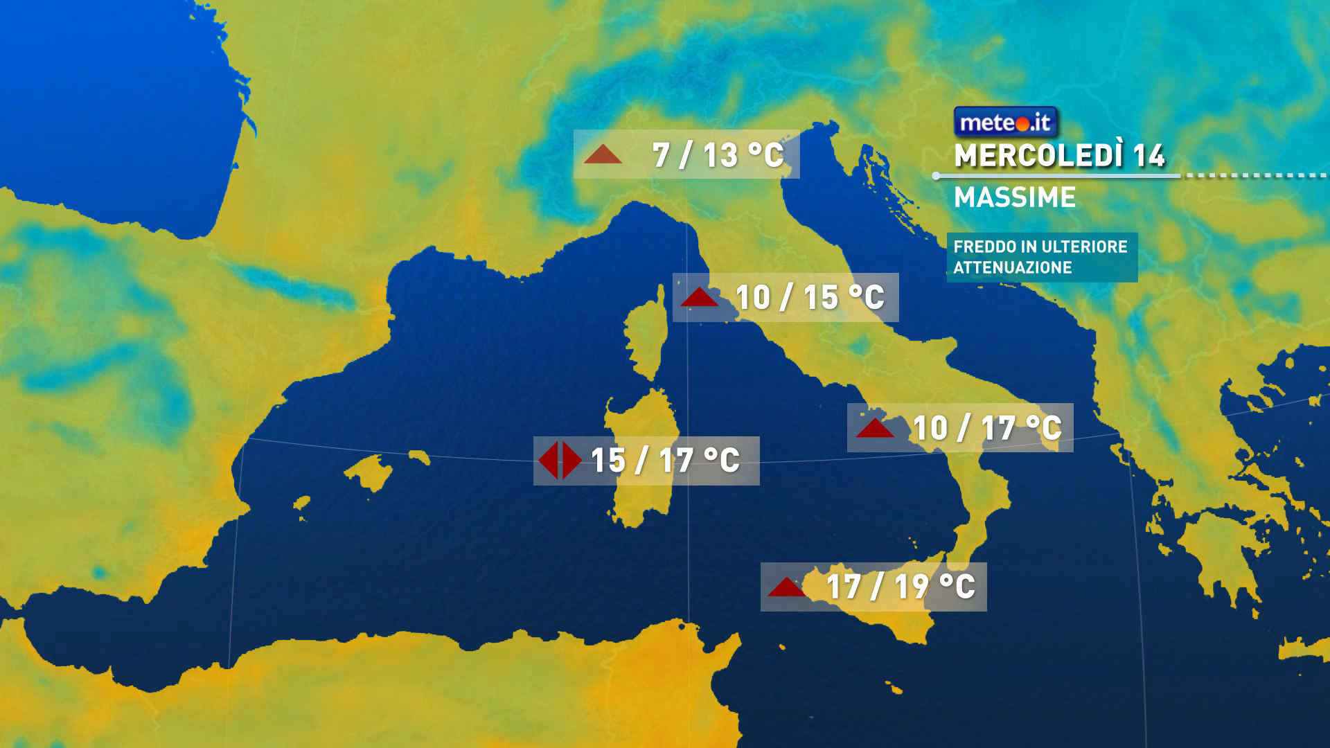Anticiclone sull'Italia: poche piogge tra oggi e domani, poi nuovo peggioramento. Le previsioni dal 14 gennaio