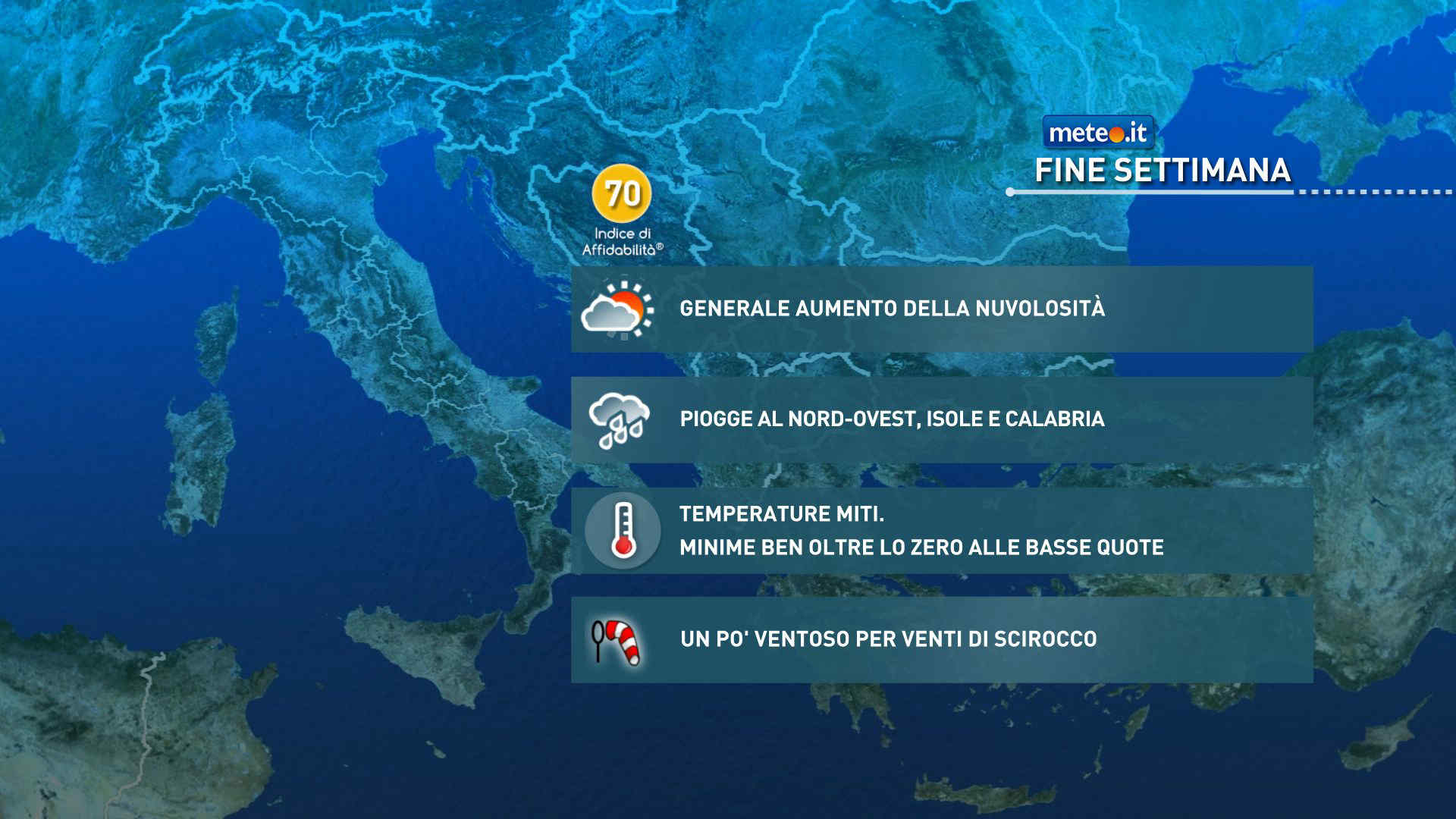 Meteo, weekend con qualche pioggia e aria mite: la tendenza