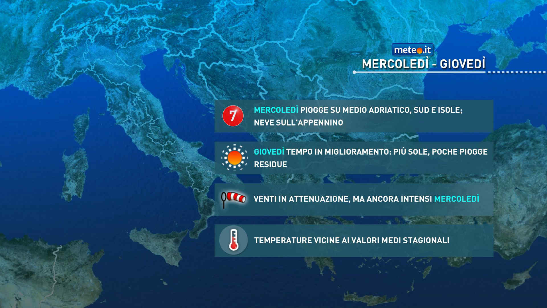Meteo: ciclone Harry alle battute finali! Oggi (21 gennaio) maltempo meno intenso