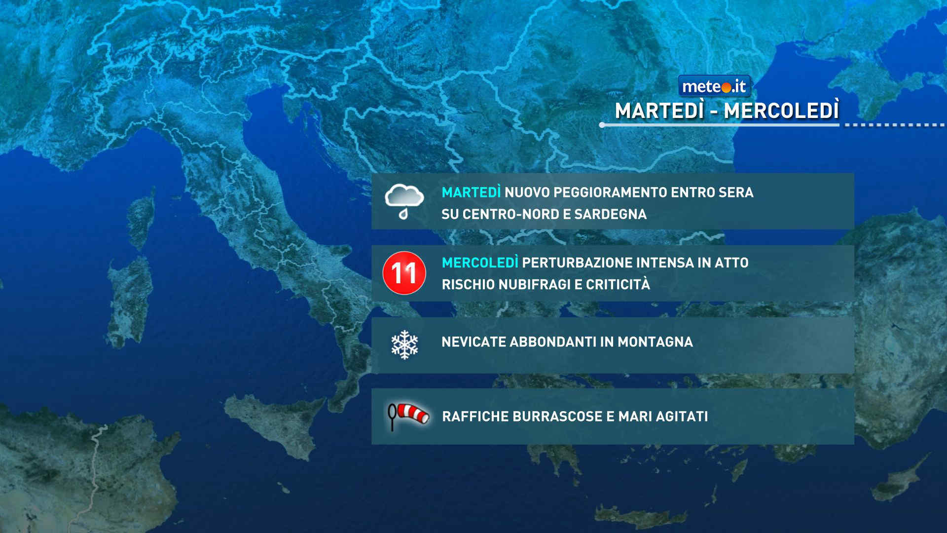 Meteo 27 gennaio: parziale tregua, mercoledì 28 maltempo a tratti severo
