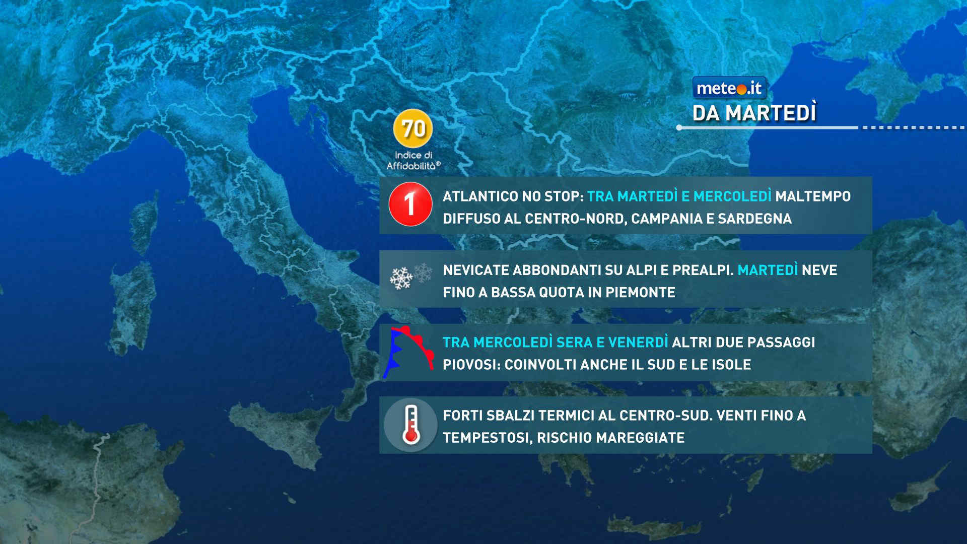 Meteo, maltempo no-stop: la prossima settimana nuove perturbazioni