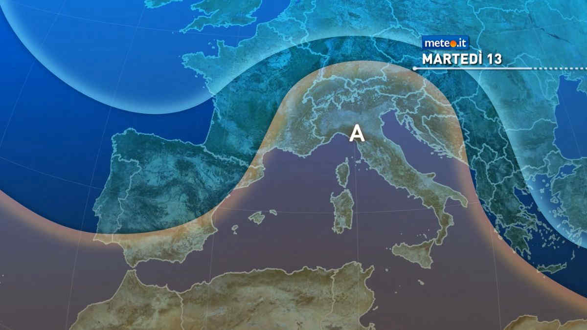 Meteo, alta pressione in rinforzo da martedì 13 gennaio