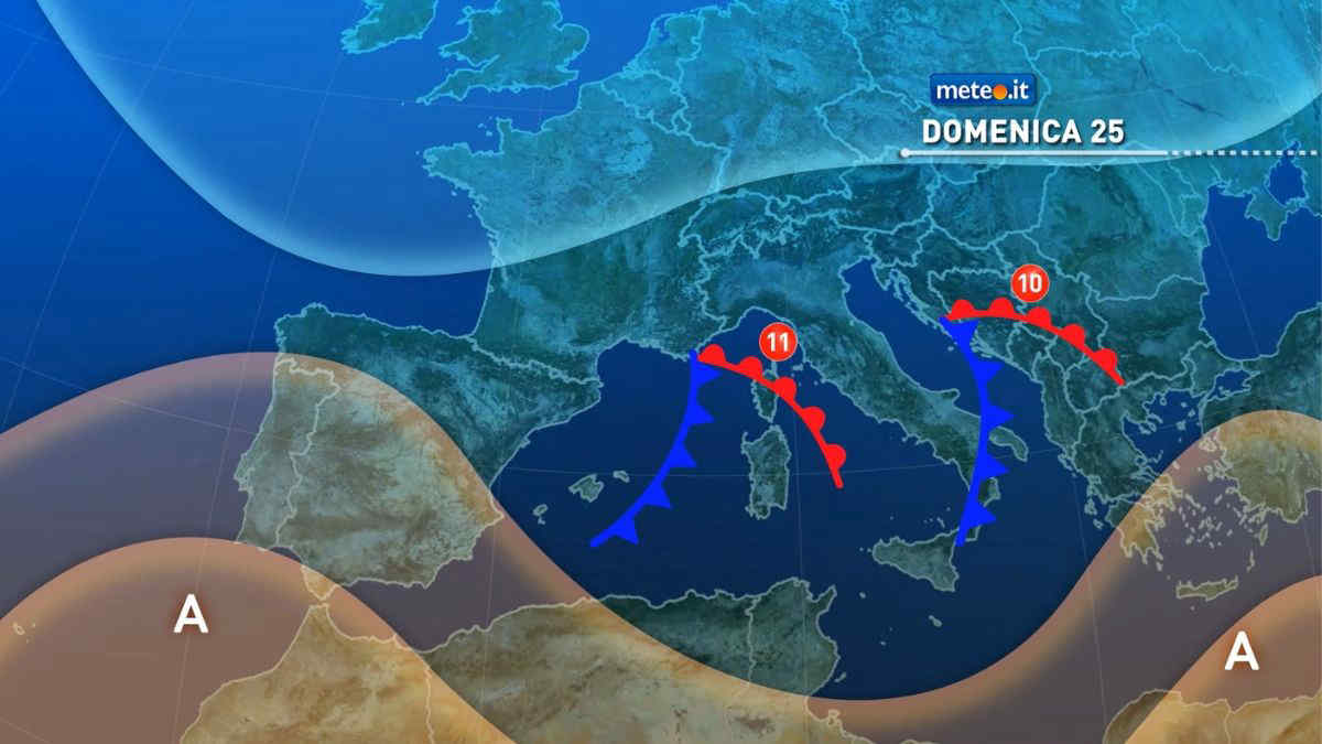 Meteo, piogge diffuse e neve in arrivo: le previsioni da domenica 25 gennaio