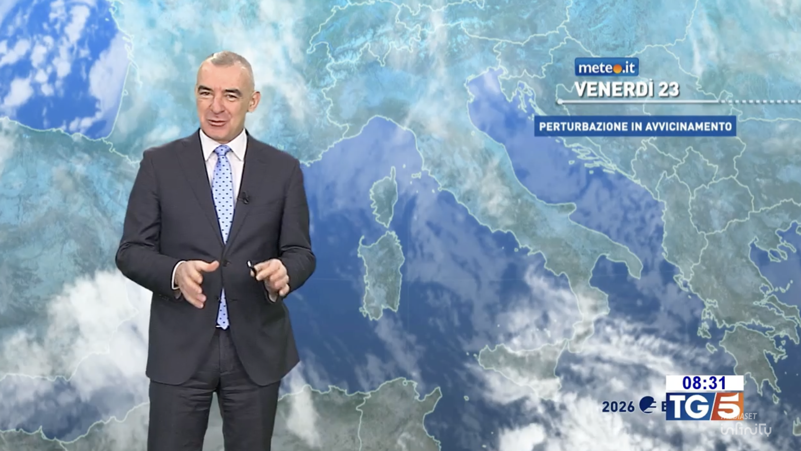 Meteo, nuova perturbazione: 23-24 gennaio con pioggia e neve