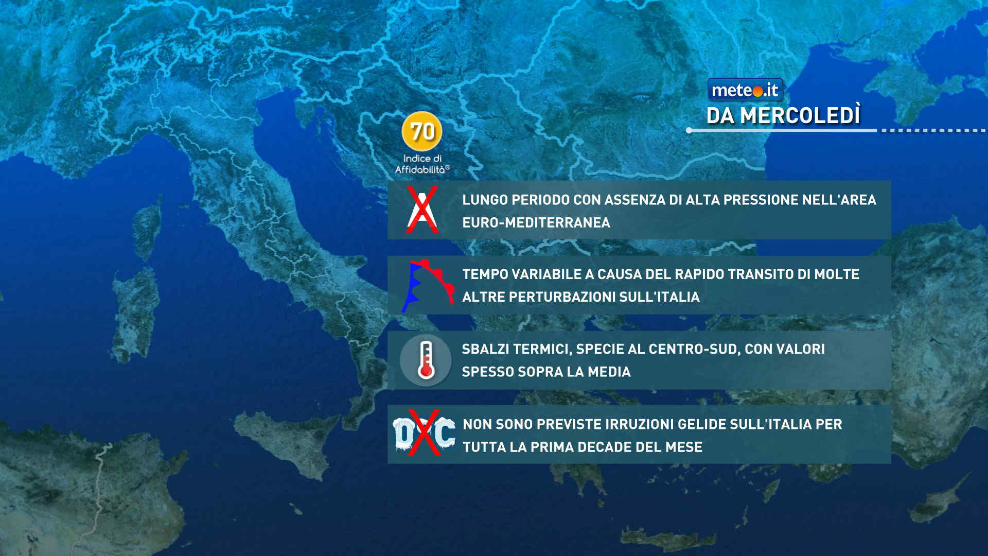 Meteo, nella prima decade di febbraio via vai di perturbazioni