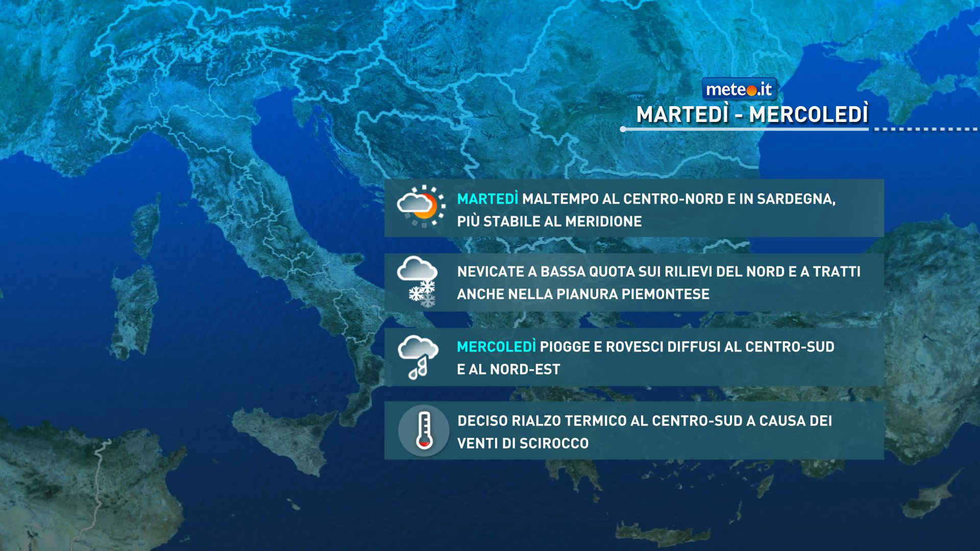Meteo, maltempo in atto con pioggia, vento e neve: le previsioni del 3-4 febbraio