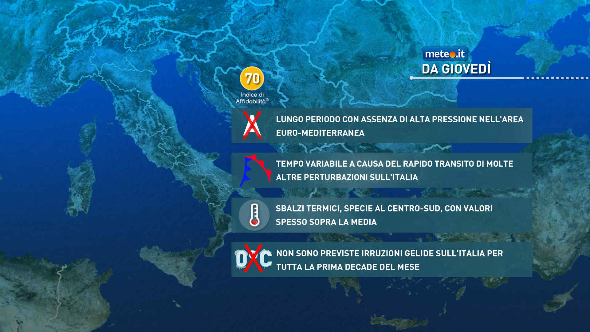 Meteo, via vai di perturbazioni fino al 10 febbraio: la tendenza