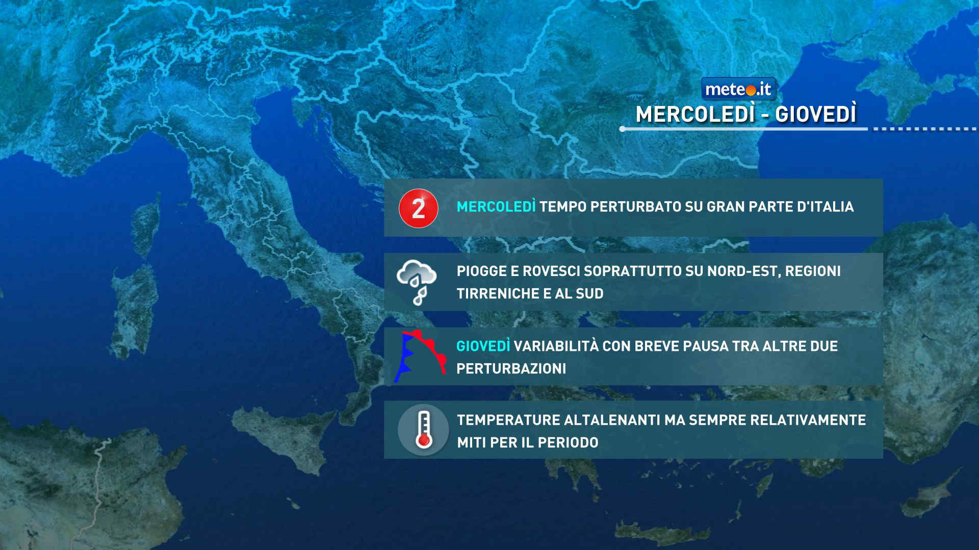Meteo, nuova perturbazione sull'Italia: ancora pioggia, vento e neve