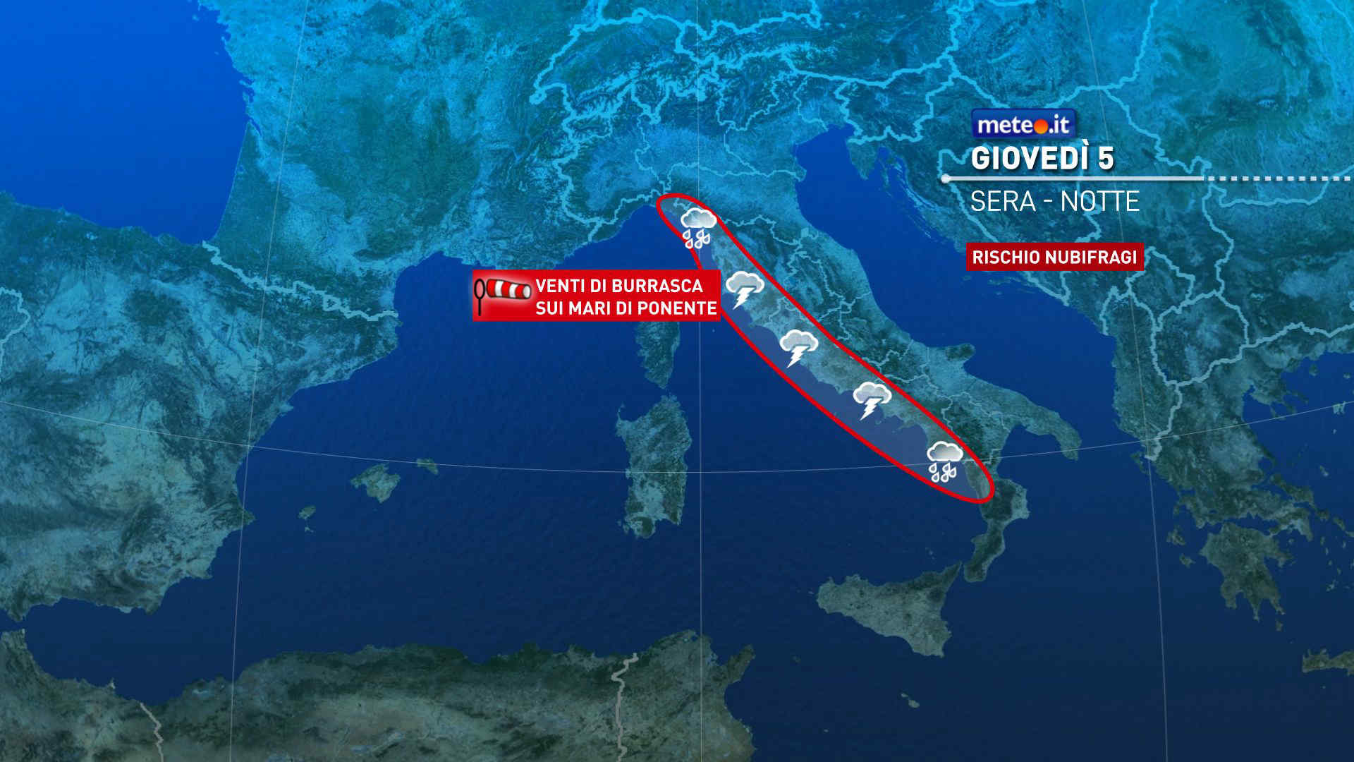 Forte maltempo e vento intenso: rischio di nubifragi e mareggiate. Le previsioni da venerdì 6 febbraio