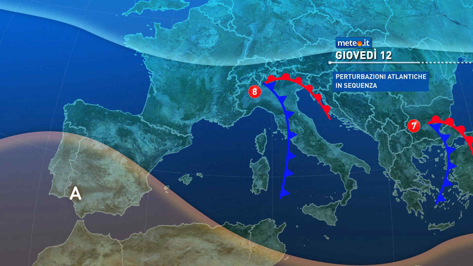 Meteo: maltempo e forti venti a metà settimana. Tra San Valentino e Carnevale nuovo vortice?