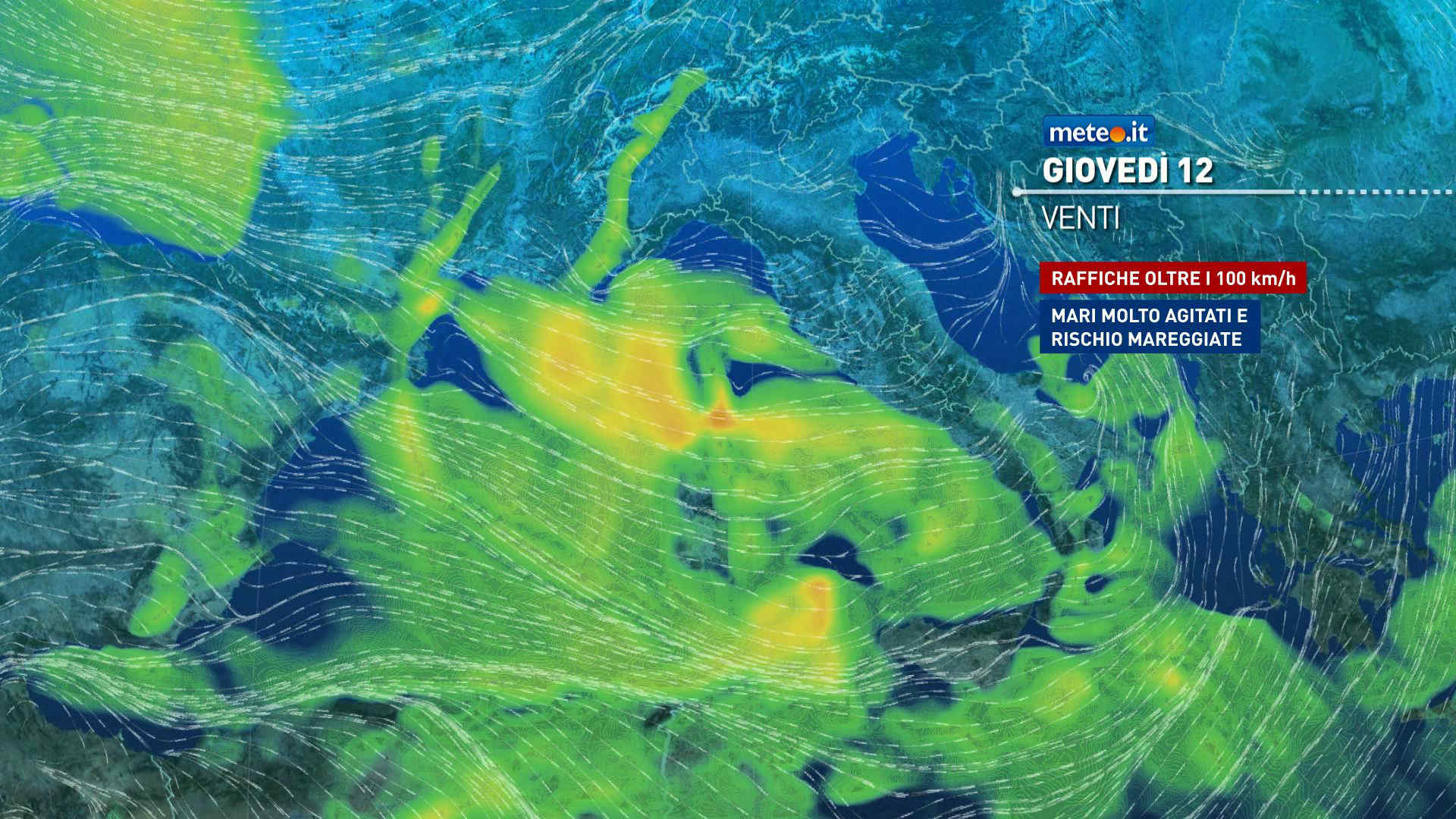 Meteo: Giovedì Grasso segnato da temporali, criticità e venti di burrasca