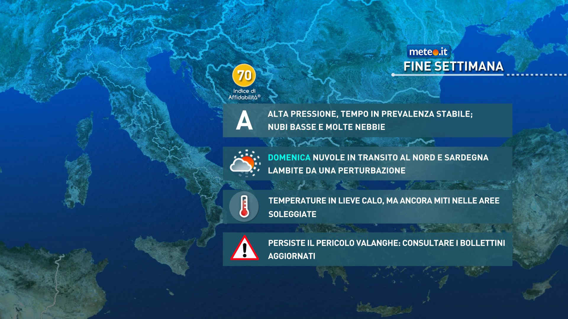 Meteo, weekend stabile con più nubi e clima mite: la tendenza