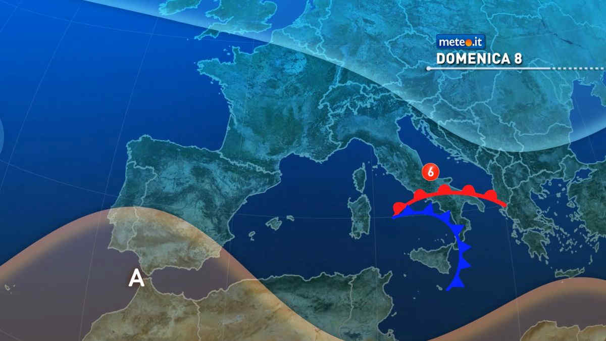 Meteo, domenica 8 febbraio ombrelli a portata di mano: nuova perturbazione sull'Italia
