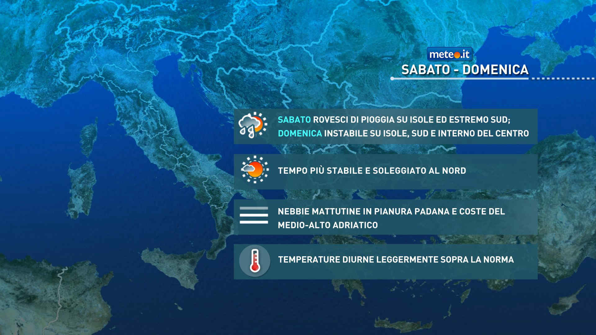 Meteo: nel weekend dell'8 marzo piogge e temporali su parte del Paese. I dettagli