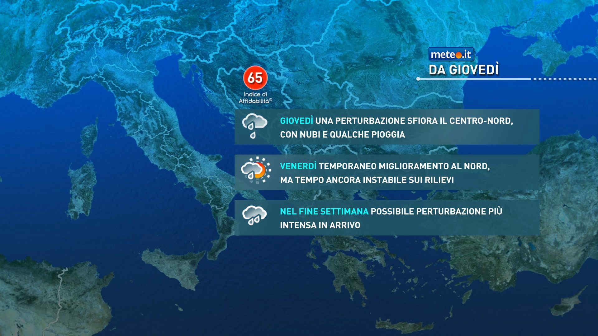 Meteo: seconda parte di settimana instabile. La tendenza da giovedì 12