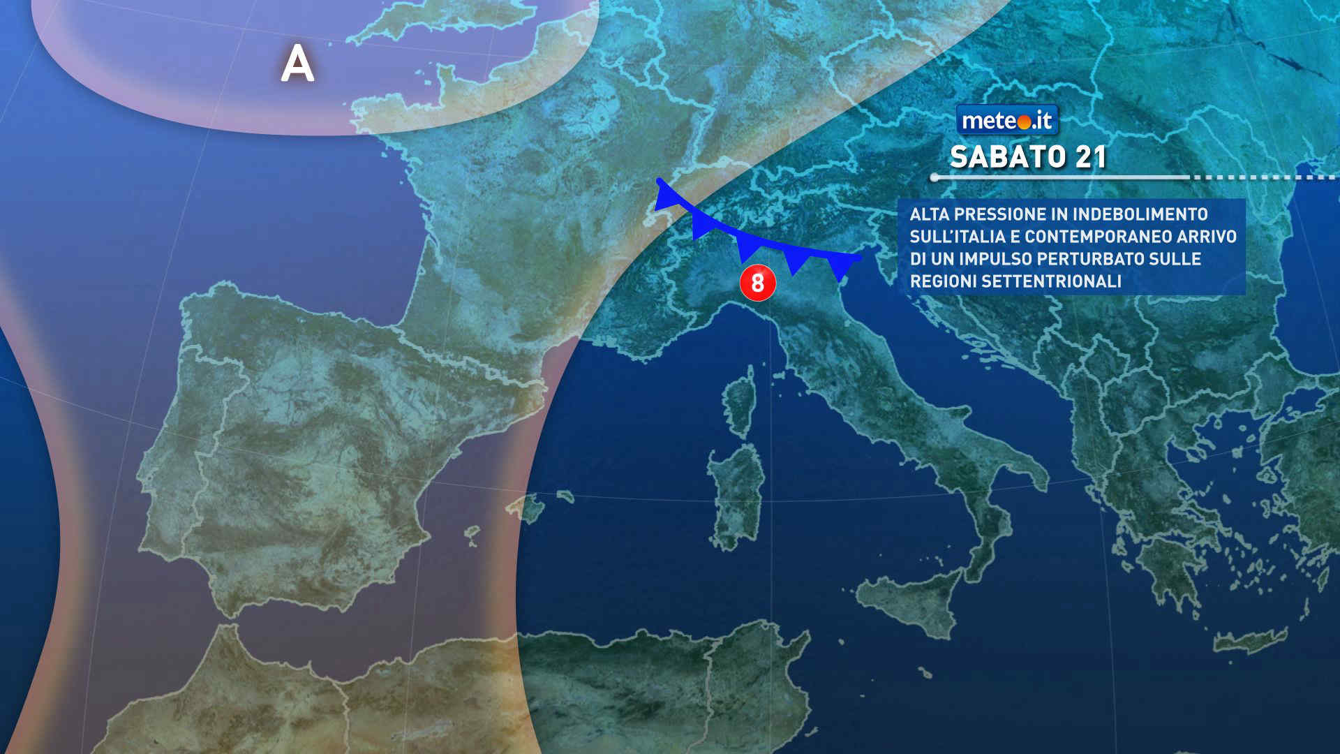 Meteo: 21-22 marzo con tempo instabile e temperature sotto la media. La tendenza