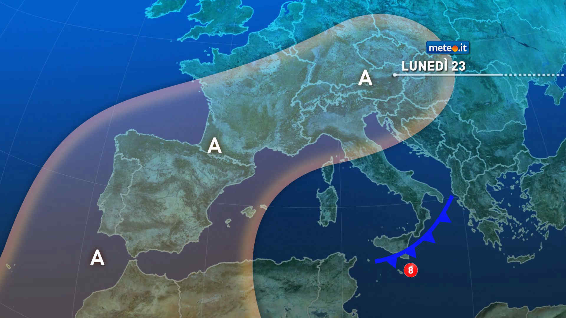 Meteo, lunedì 23 marzo tempo instabile al Centro-Sud