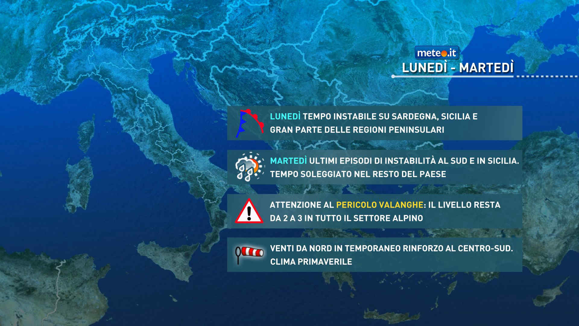 Meteo, oggi, lunedì 23 marzo, rovesci al Centro-Sud
