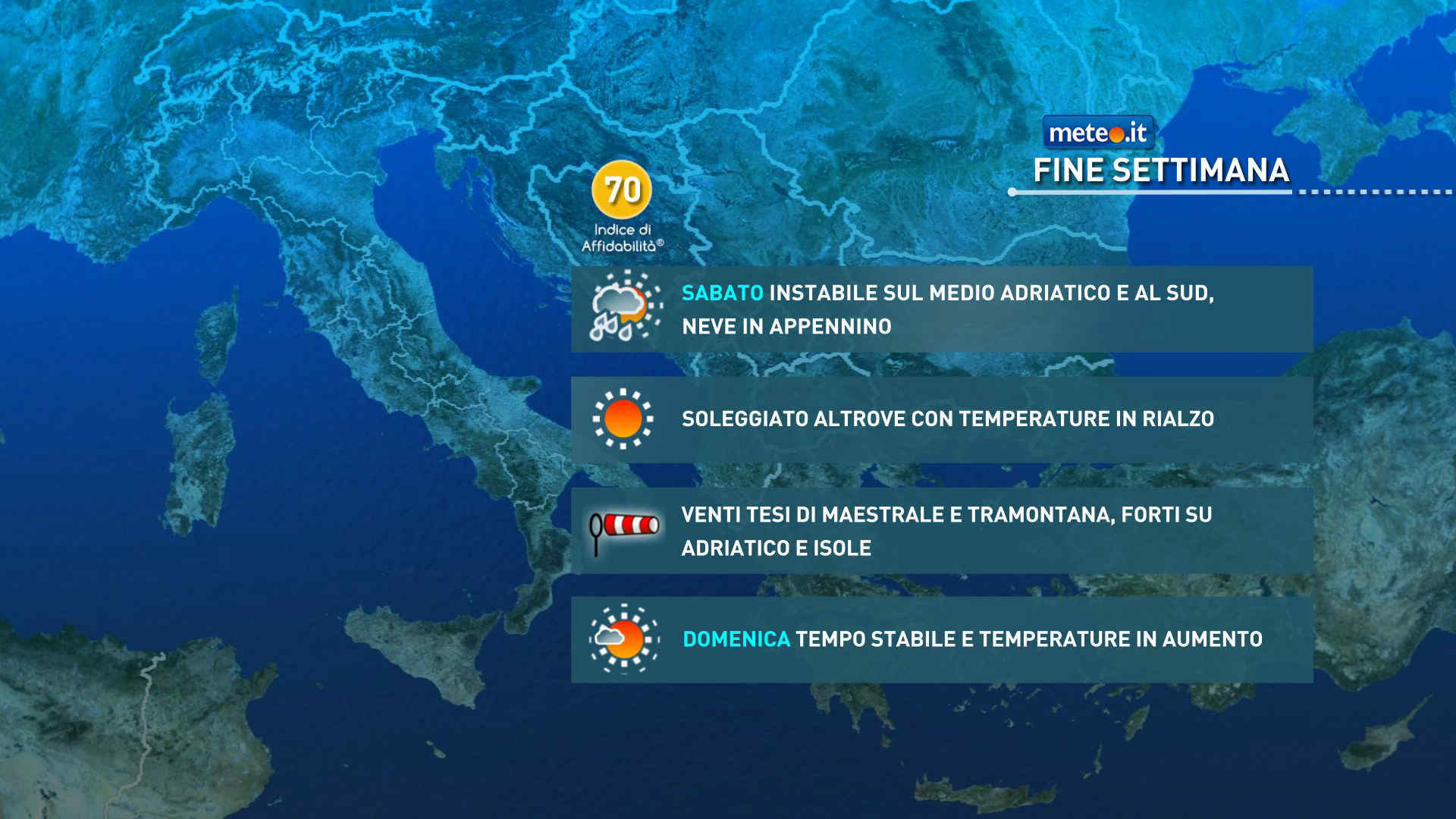 Meteo, dopo l'affondo invernale migliora per la Domenica delle Palme