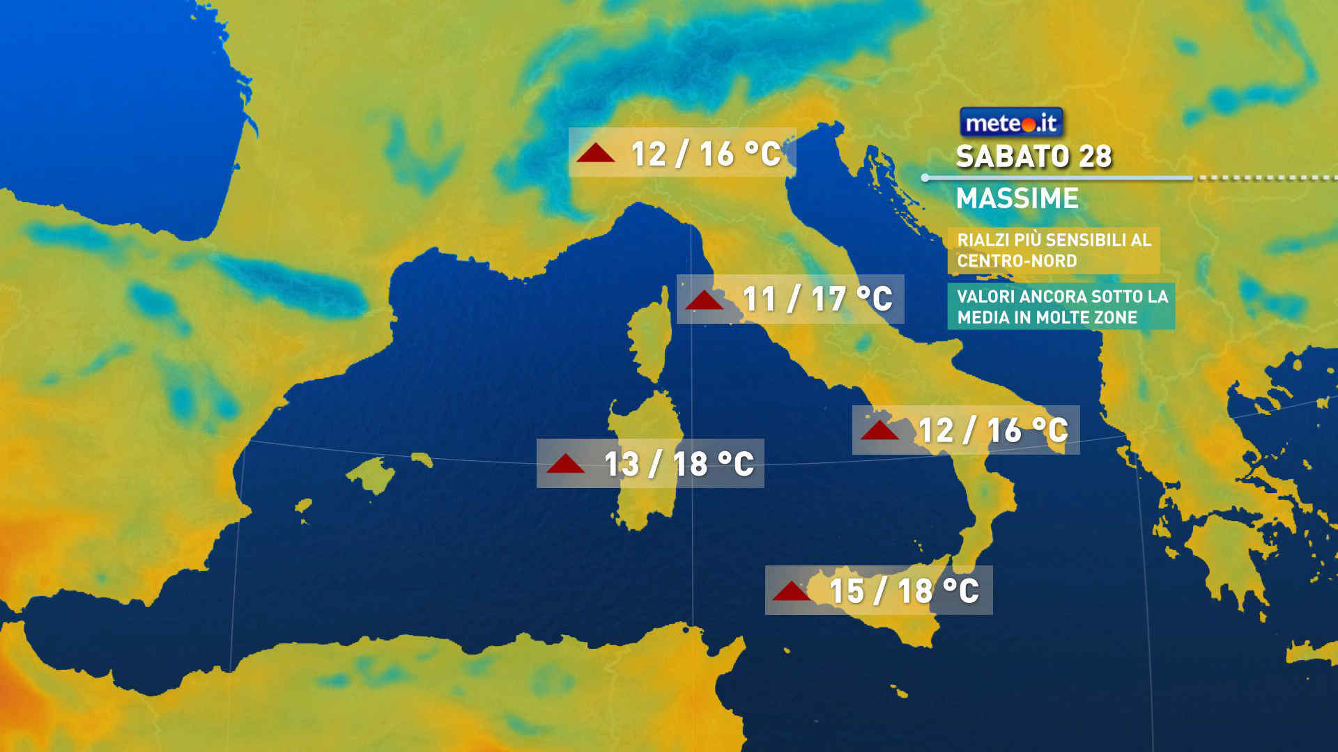 Meteo: weekend delle Palme al via con freddo, venti e piogge al Sud. Domenica 29 rialzo termico