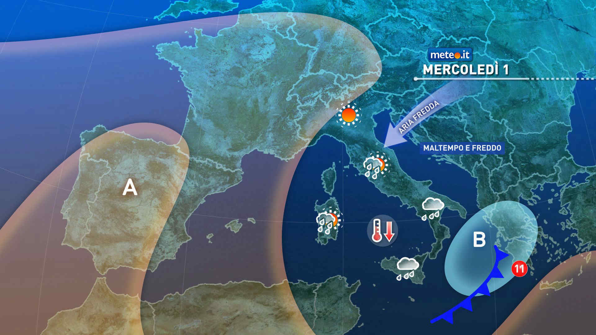 Meteo: tempesta Erminio prima di Pasqua! Cosa succede invece nel weekend pasquale?