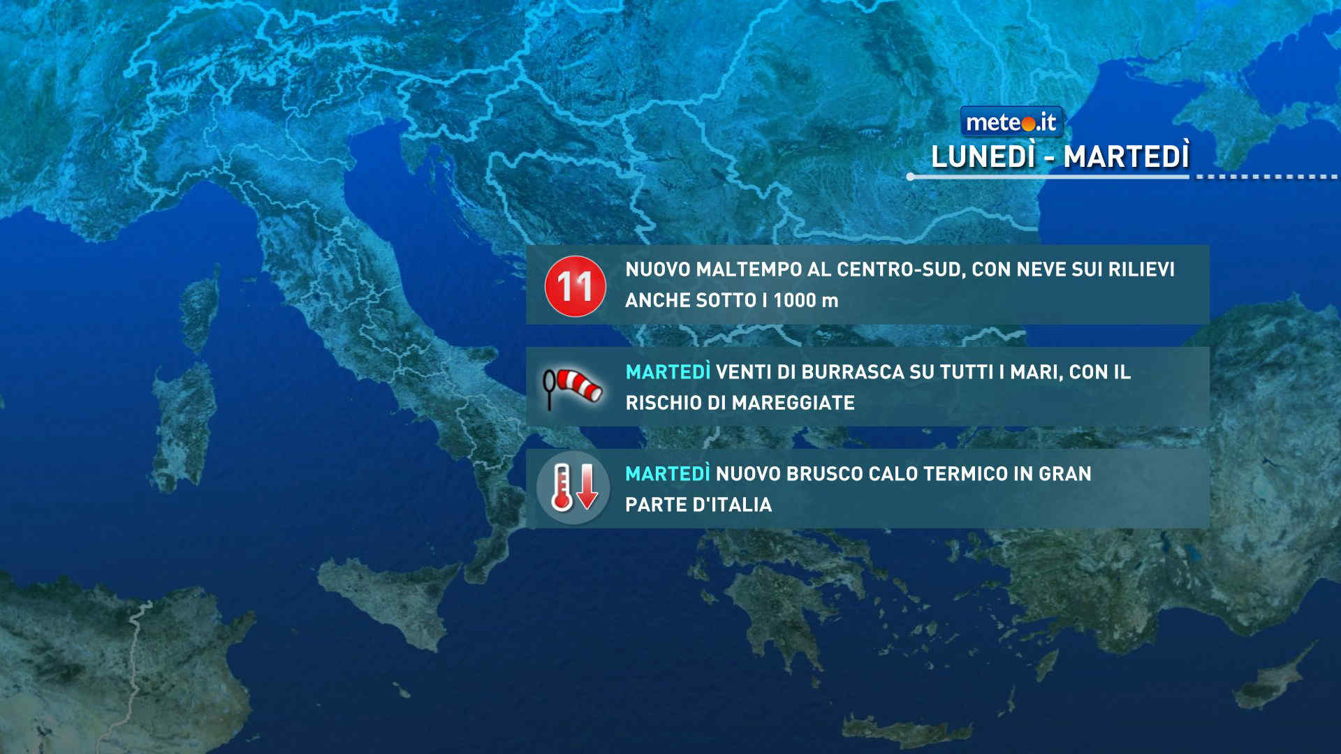 Meteo, nuova fase di forte maltempo al Centro-sud: le previsioni