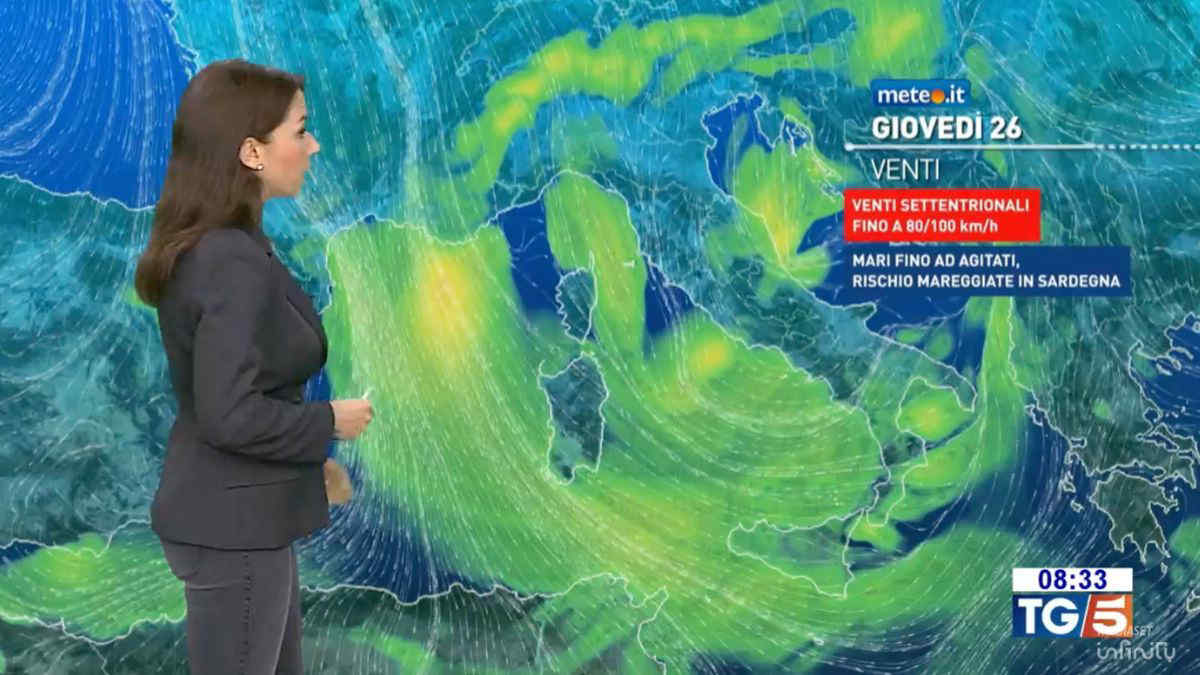 Meteo, 26-27 marzo con forti venti, neve e brusco calo termico