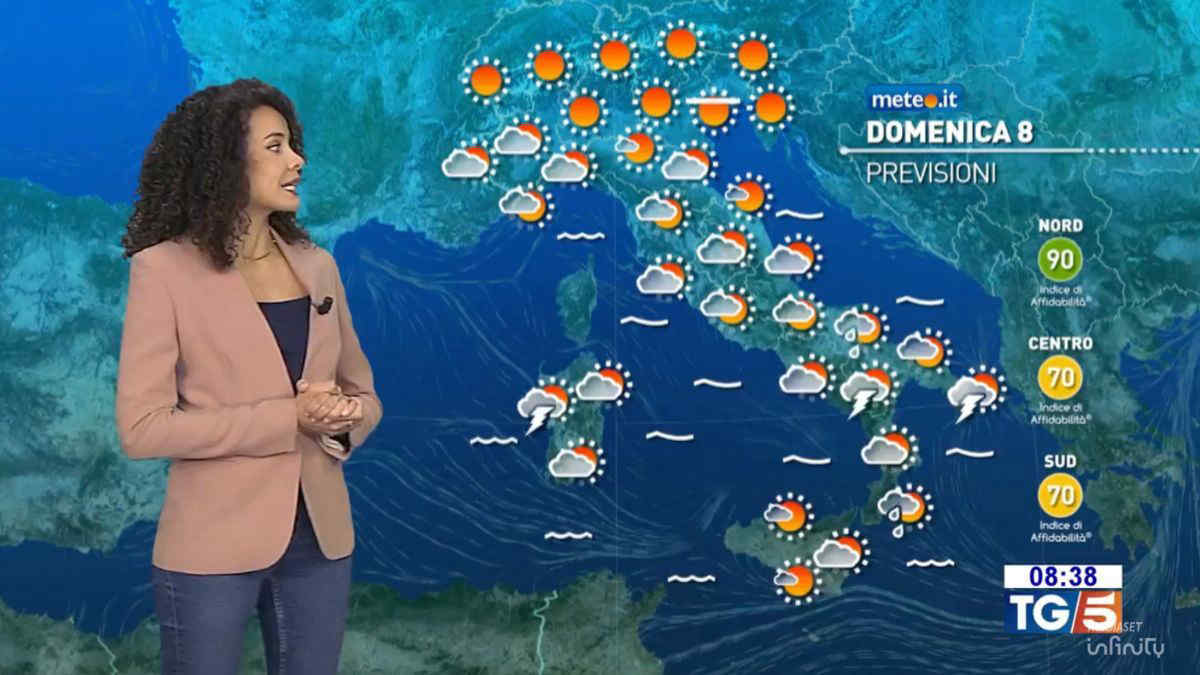 Meteo, 8 marzo instabile al Centro-sud: le previsioni