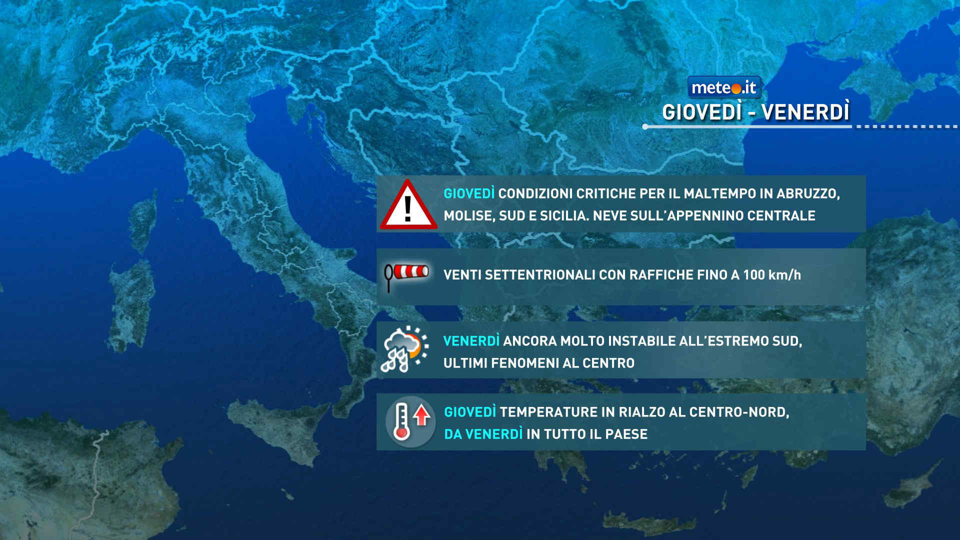 Meteo, le tempesta Erminio flagella il Centro-Sud. Le criticità