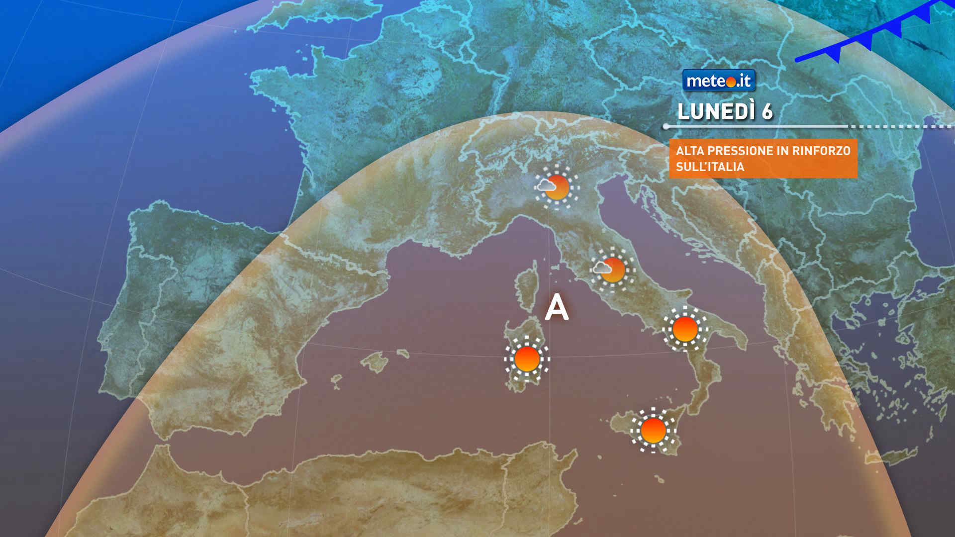 Meteo, alta pressione sull'Italia: Pasquetta con sole e clima molto mite