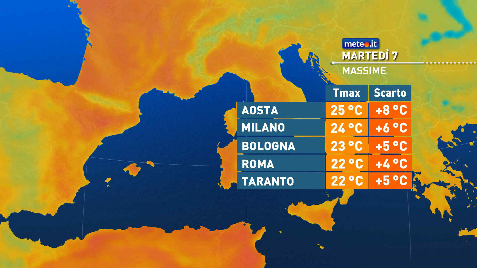 Meteo 7 aprile: tanto sole e caldo anomalo! Anticiclone fino a giovedì 9