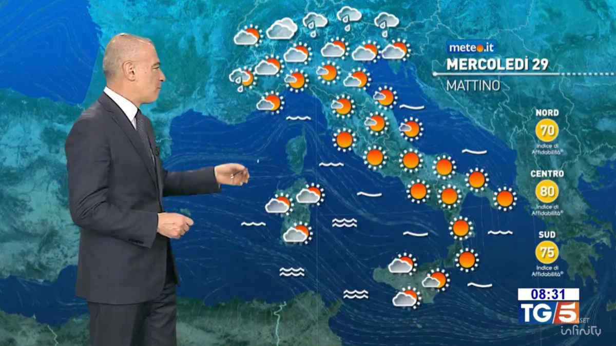Meteo, instabilità in aumento e calo termico: le previsioni del 29-30 aprile