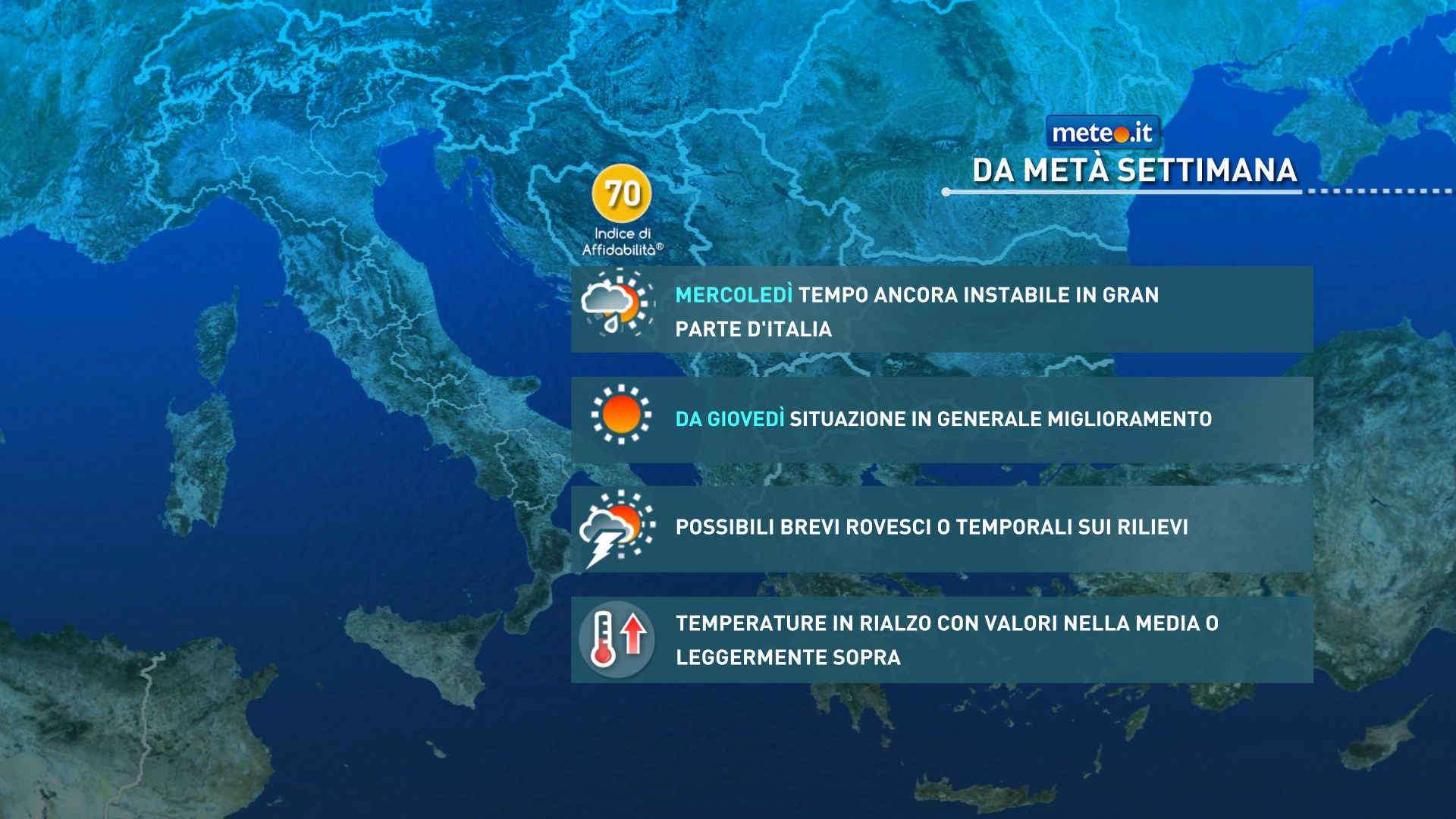 Meteo, da giovedì 16 aprile tempo in miglioramento