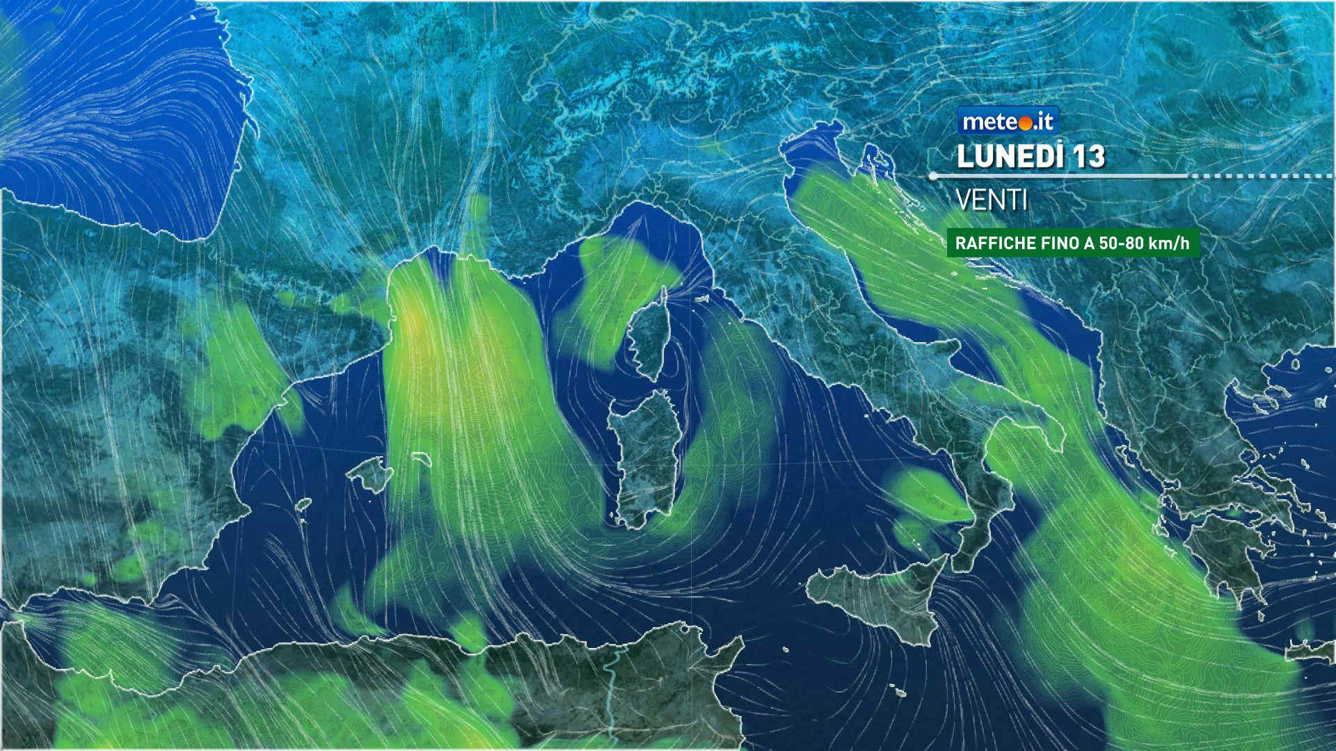 Meteo: 13-14 aprile con piogge diffuse e forti venti. Le previsioni