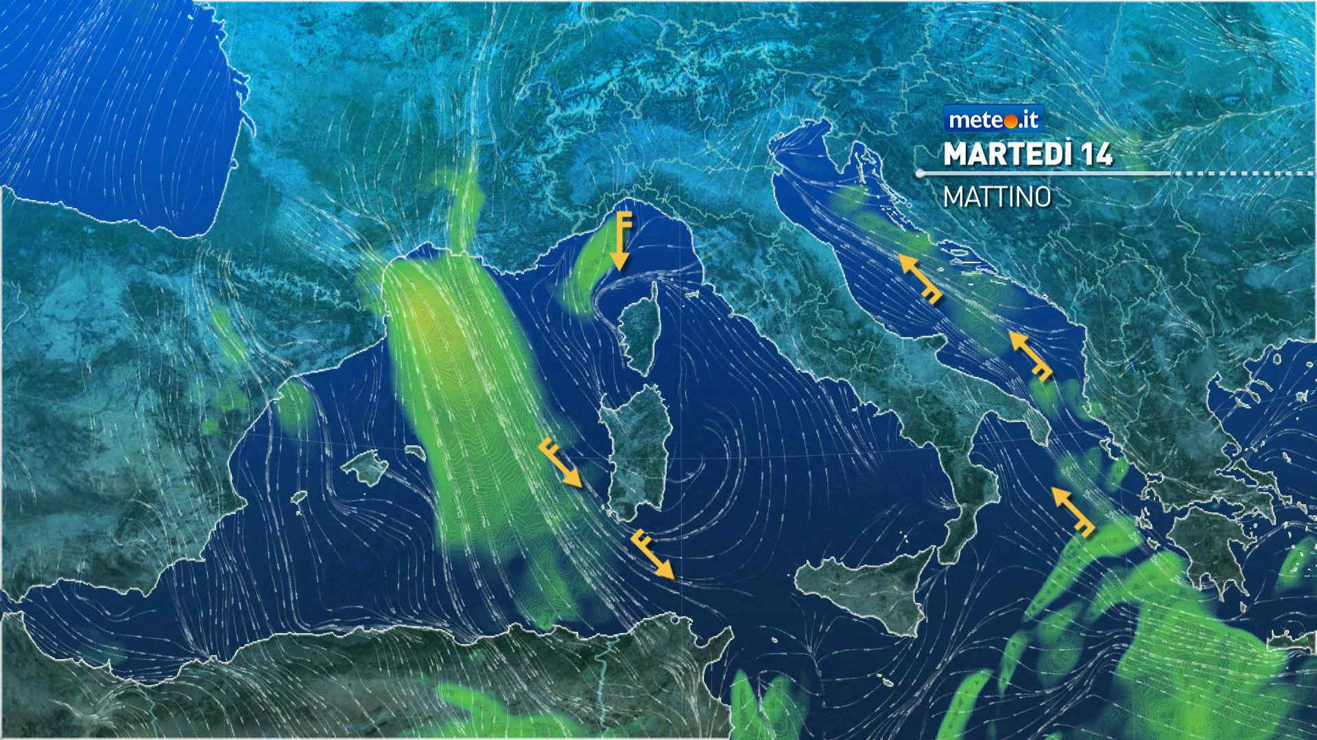 Meteo, oggi, martedì 14 aprile, numerosi rovesci e temporali