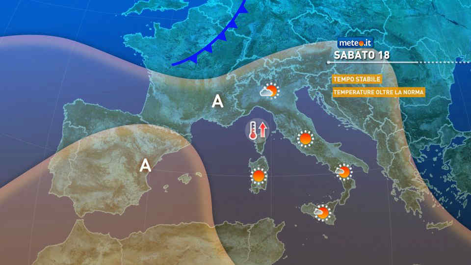 Meteo: fino a sabato 18 sole e clima caldo! Domenica 19 possibile peggioramento: ecco dove