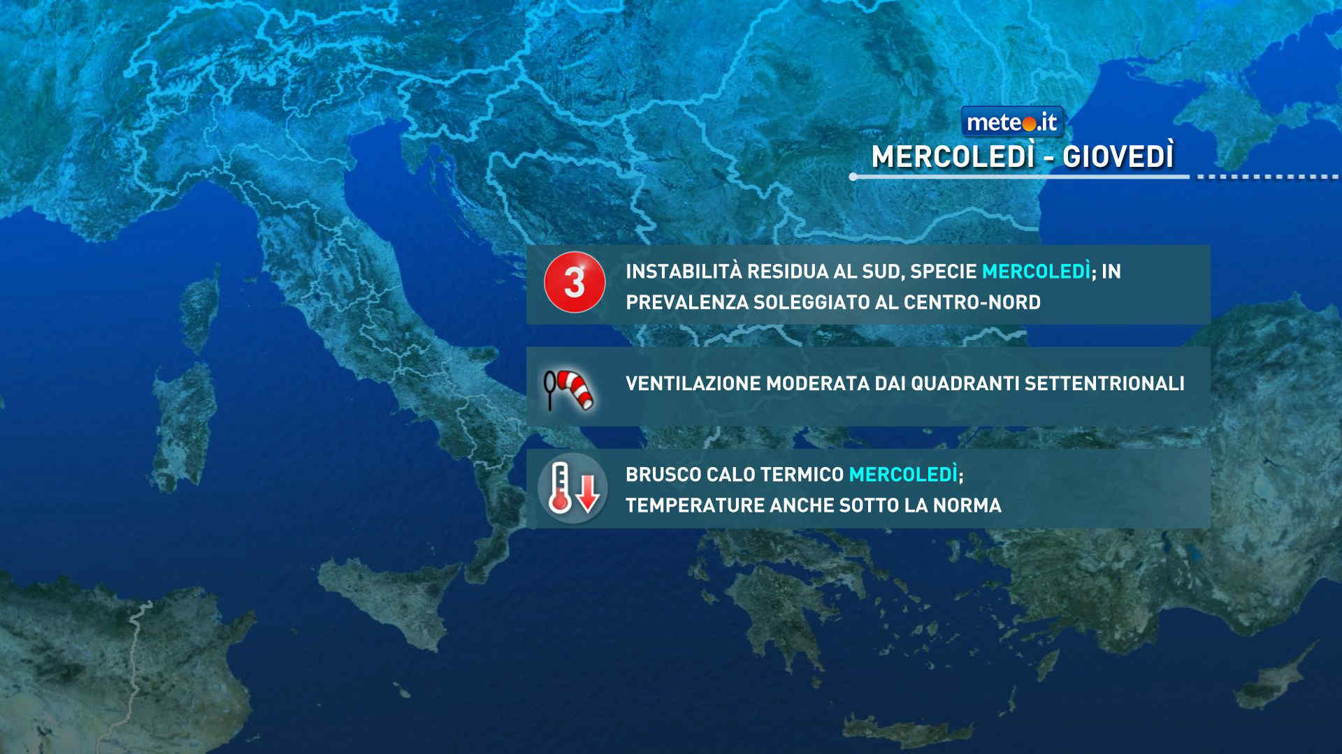 Meteo 22 aprile: piogge e temporali al Sud. Clima più fresco