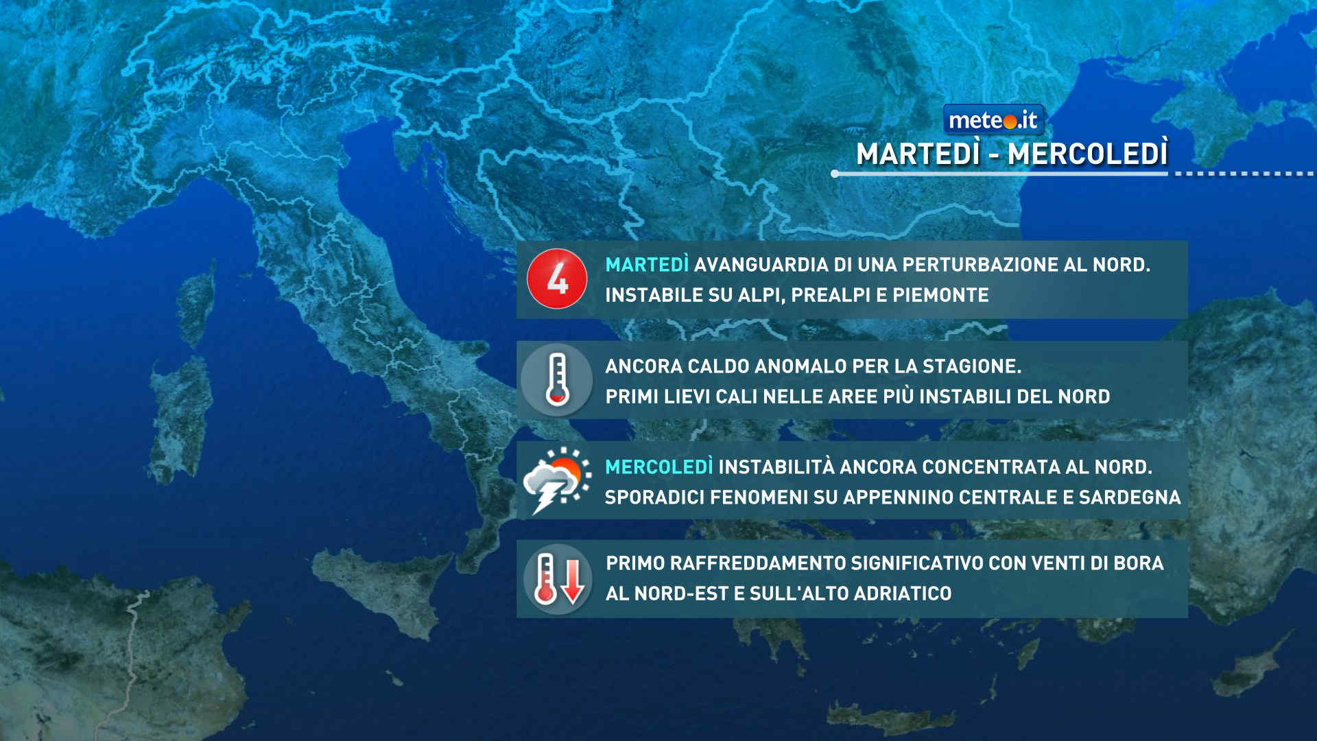 Meteo, oggi, martedì 28 aprile, tempo più instabile al Nord