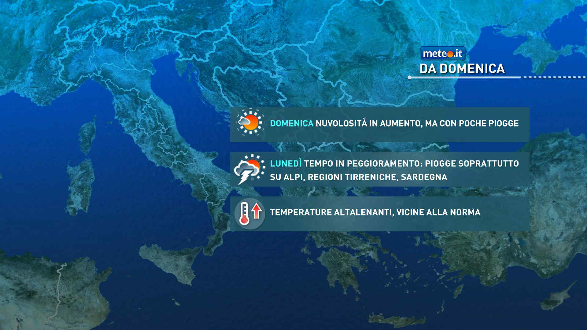 Meteo: da lunedì 4 piogge e instabilità! Picchi di caldo estivo al Sud