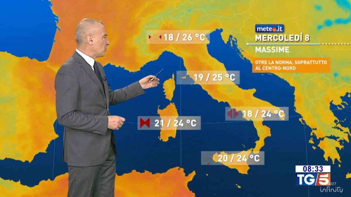 Meteo, 8-9 aprile con sole e temperature oltre la norma: picchi di 26 gradi