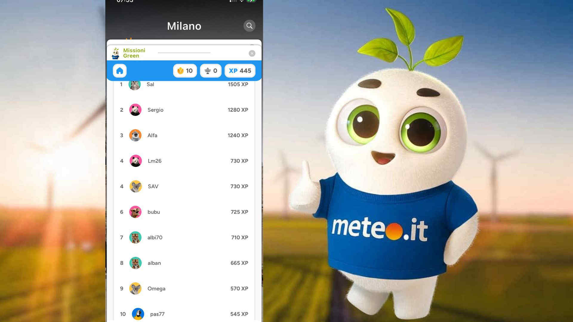 Missioni Green dell’app Meteo.it: la nuova sfida di aprile e la nuova Top Ten