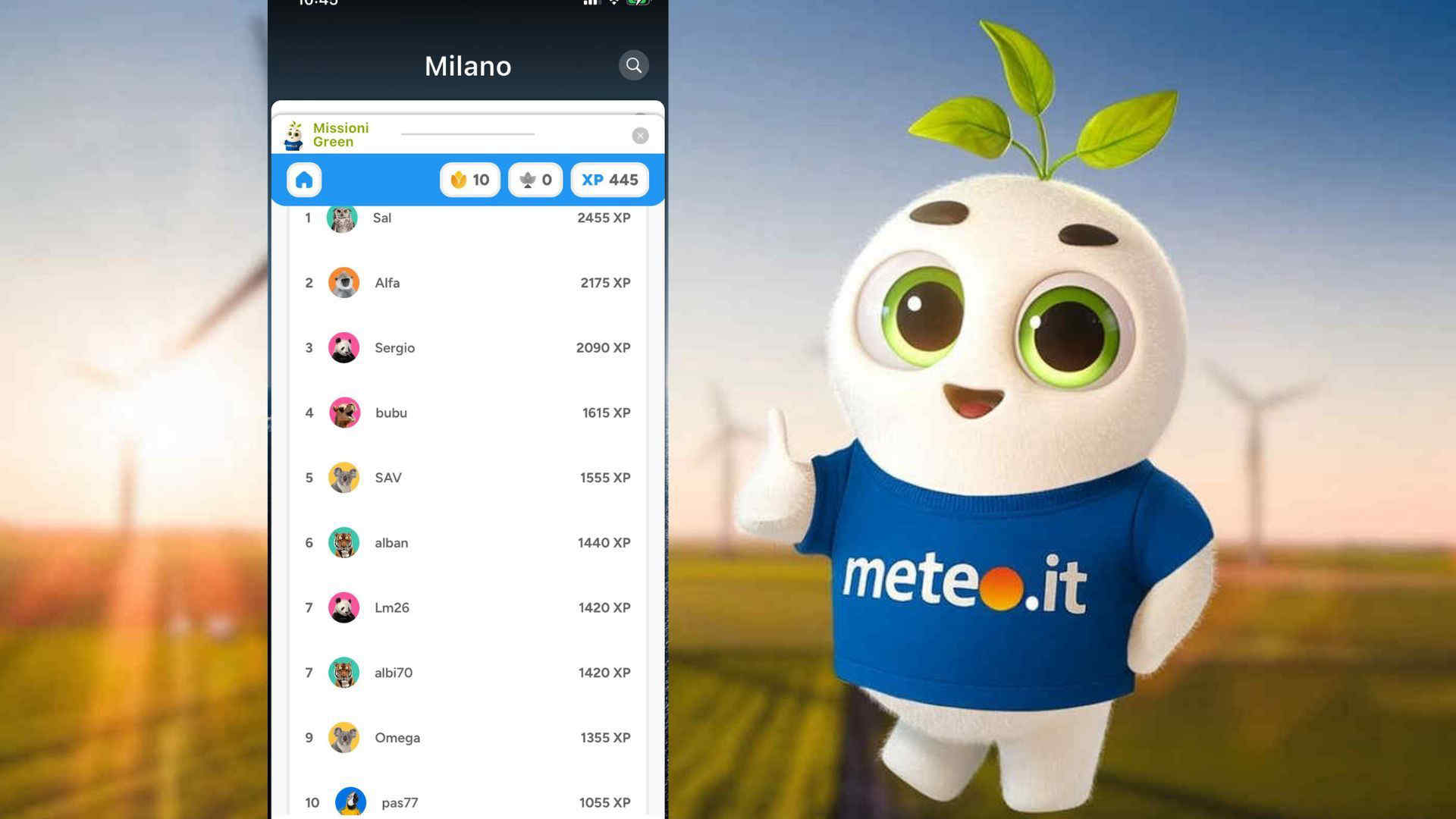 Missioni Green dell’app Meteo.it: la sfida di aprile e la nuova Top Ten
