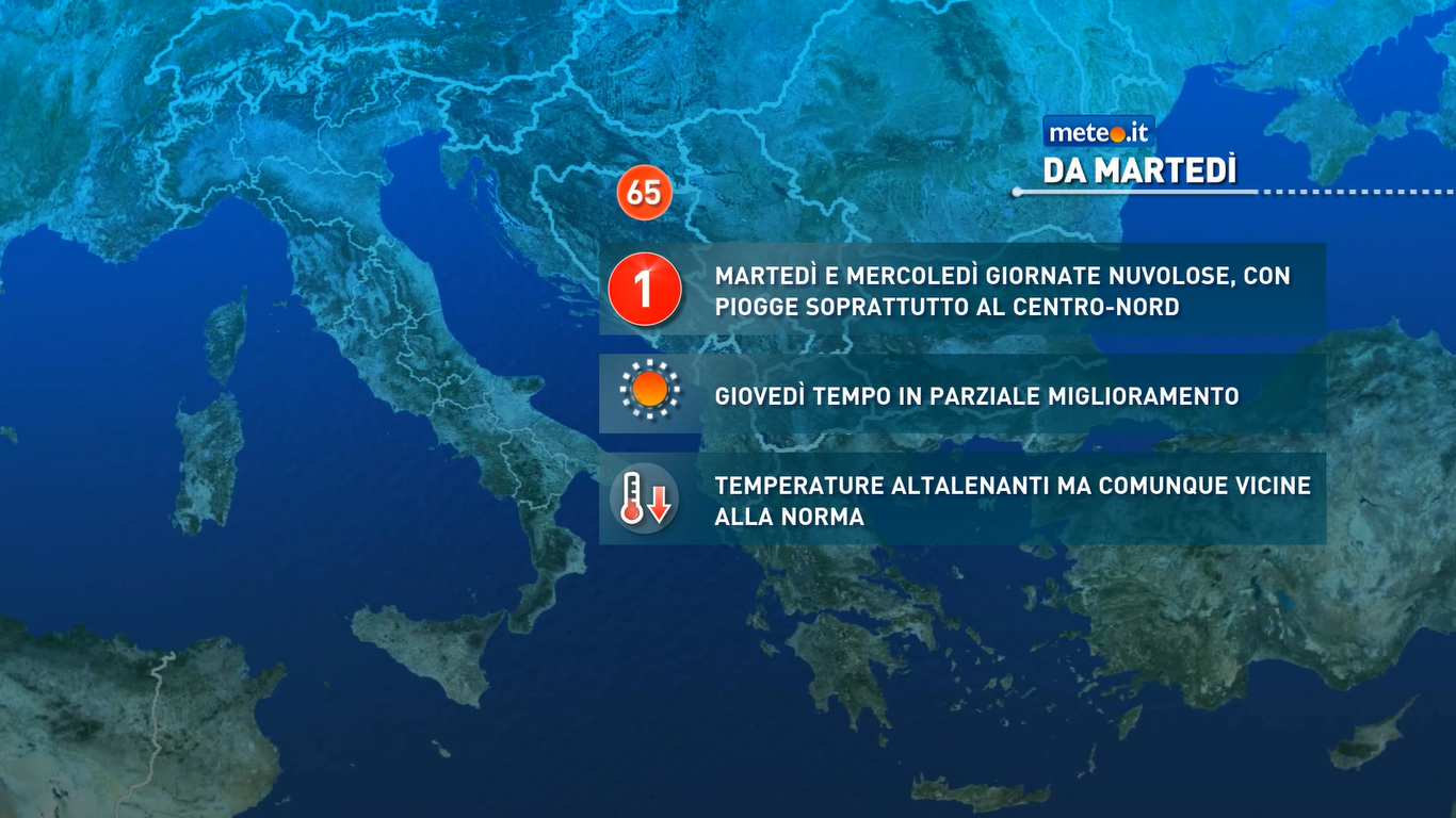 Meteo, 5-6 maggio con maltempo al Centro-nord: la tendenza