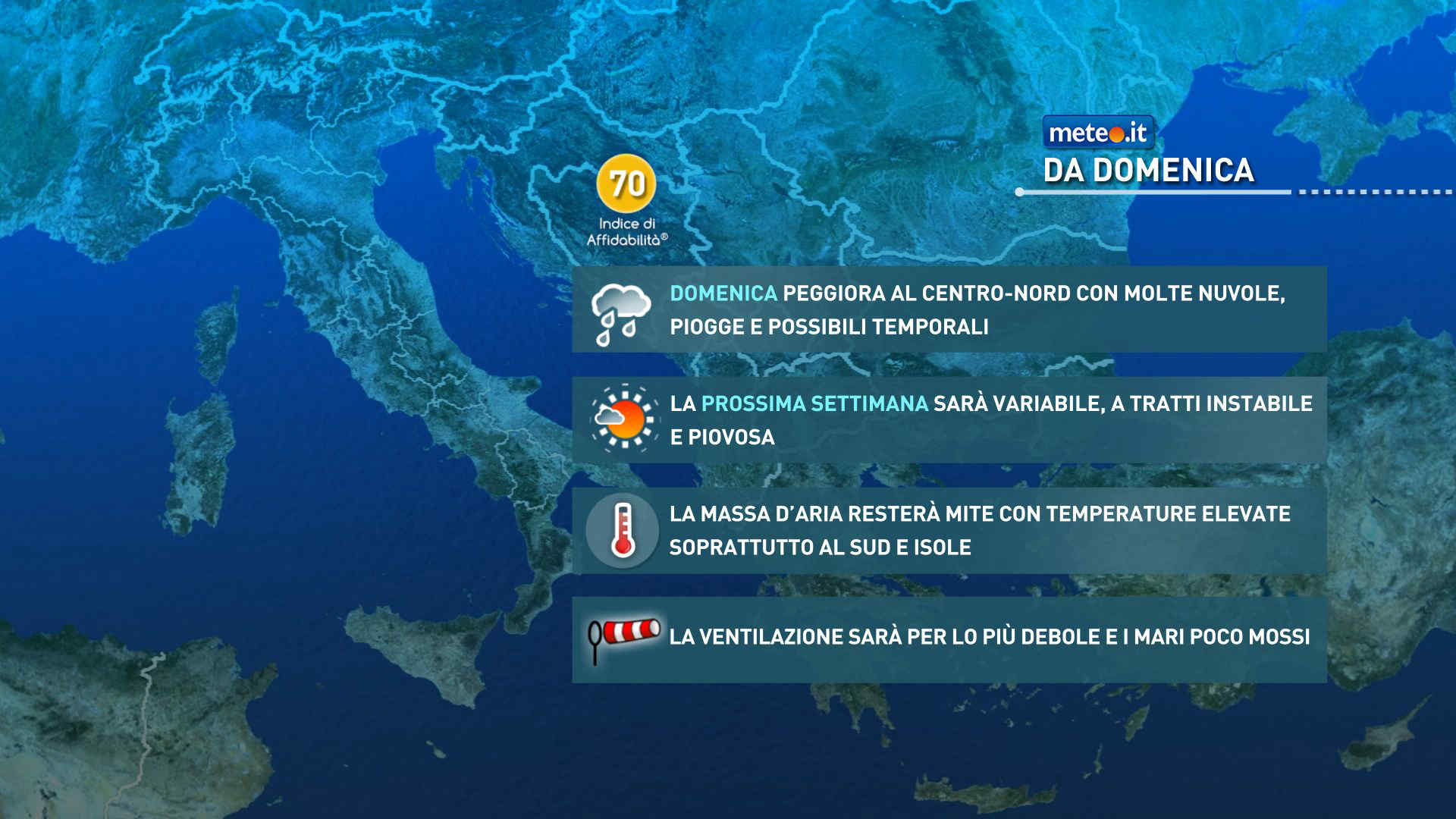 Meteo, alta pressione latitante. Il tempo rimarrà variabile